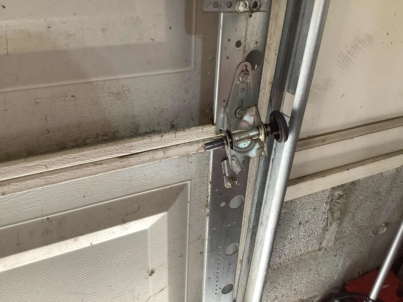 Dad & Daughter garage door project, croller off track nashville tn