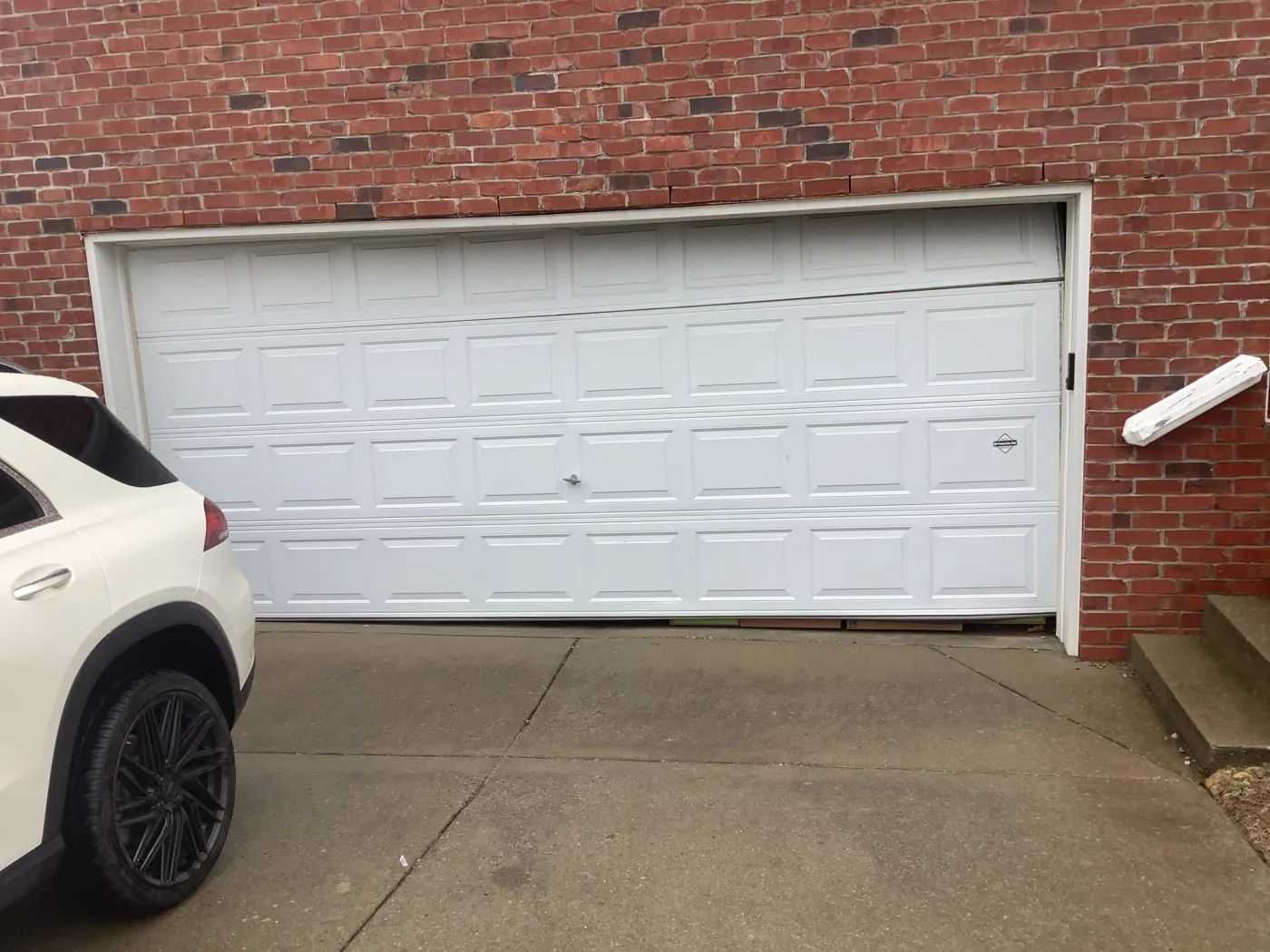 Dad & Daughter garage door project, double off track nolensville tn