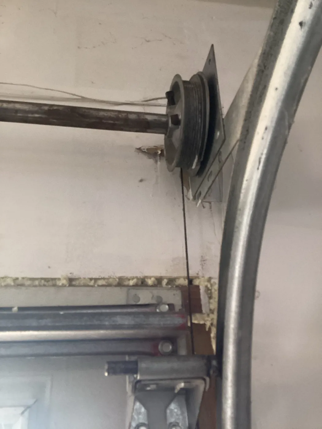 Dad & Daughter garage door project, drum cable brentwood tn