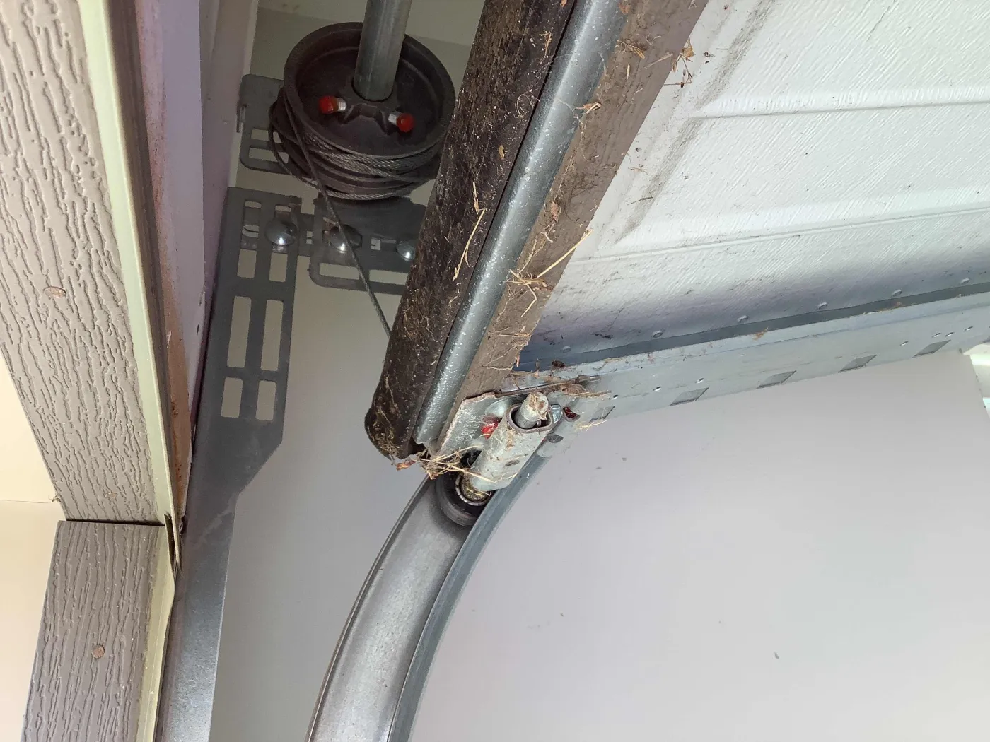 Dad & Daughter garage door project, drum cable service repair brentwood tn