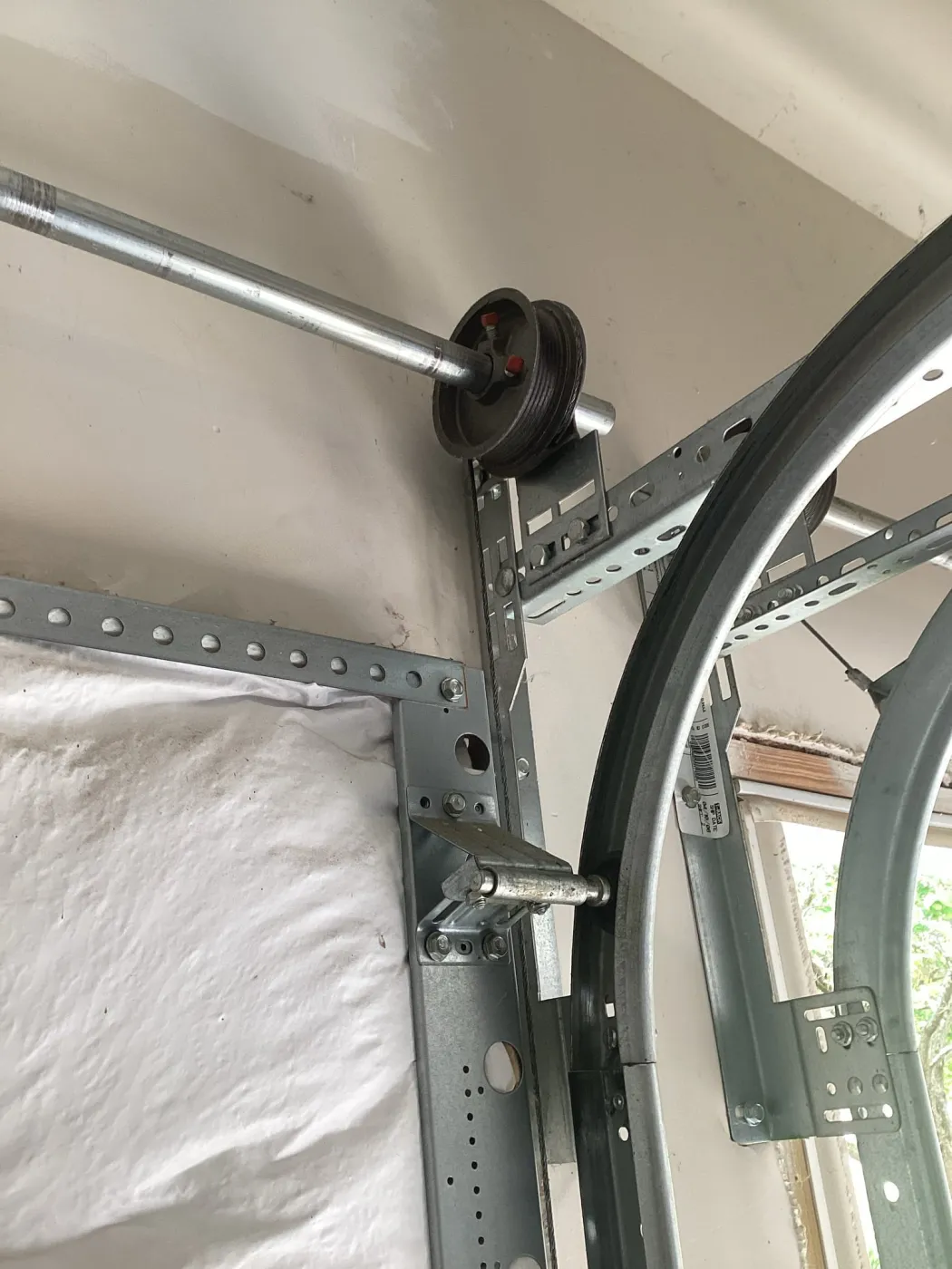 Dad & Daughter garage door project, drum roller cable brentwood tn