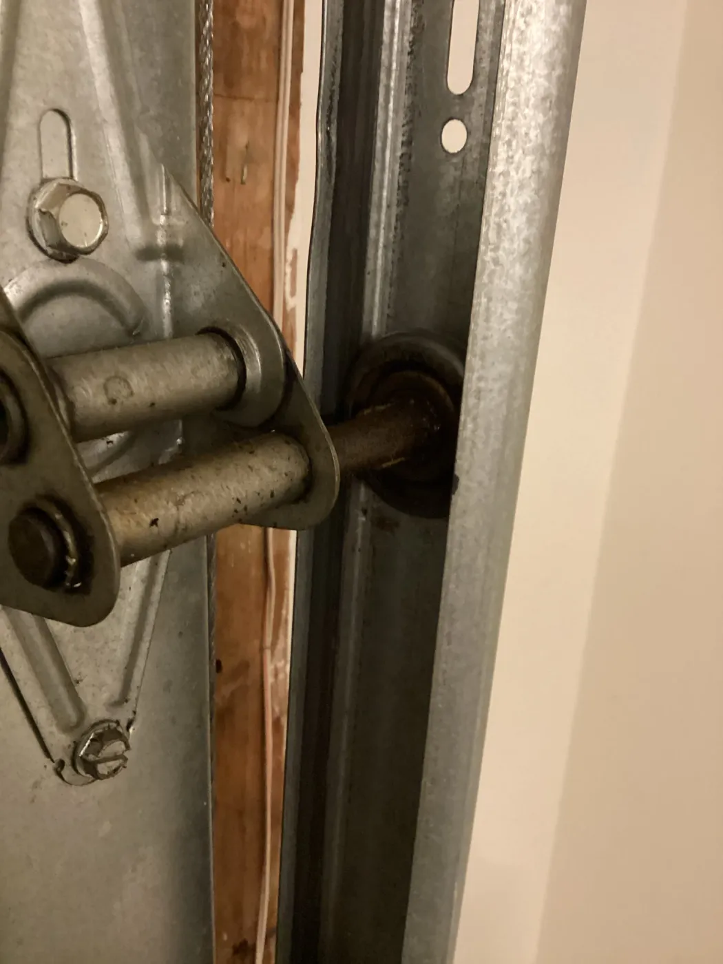 Dad & Daughter garage door project, hinge roller service repair brentwood tn