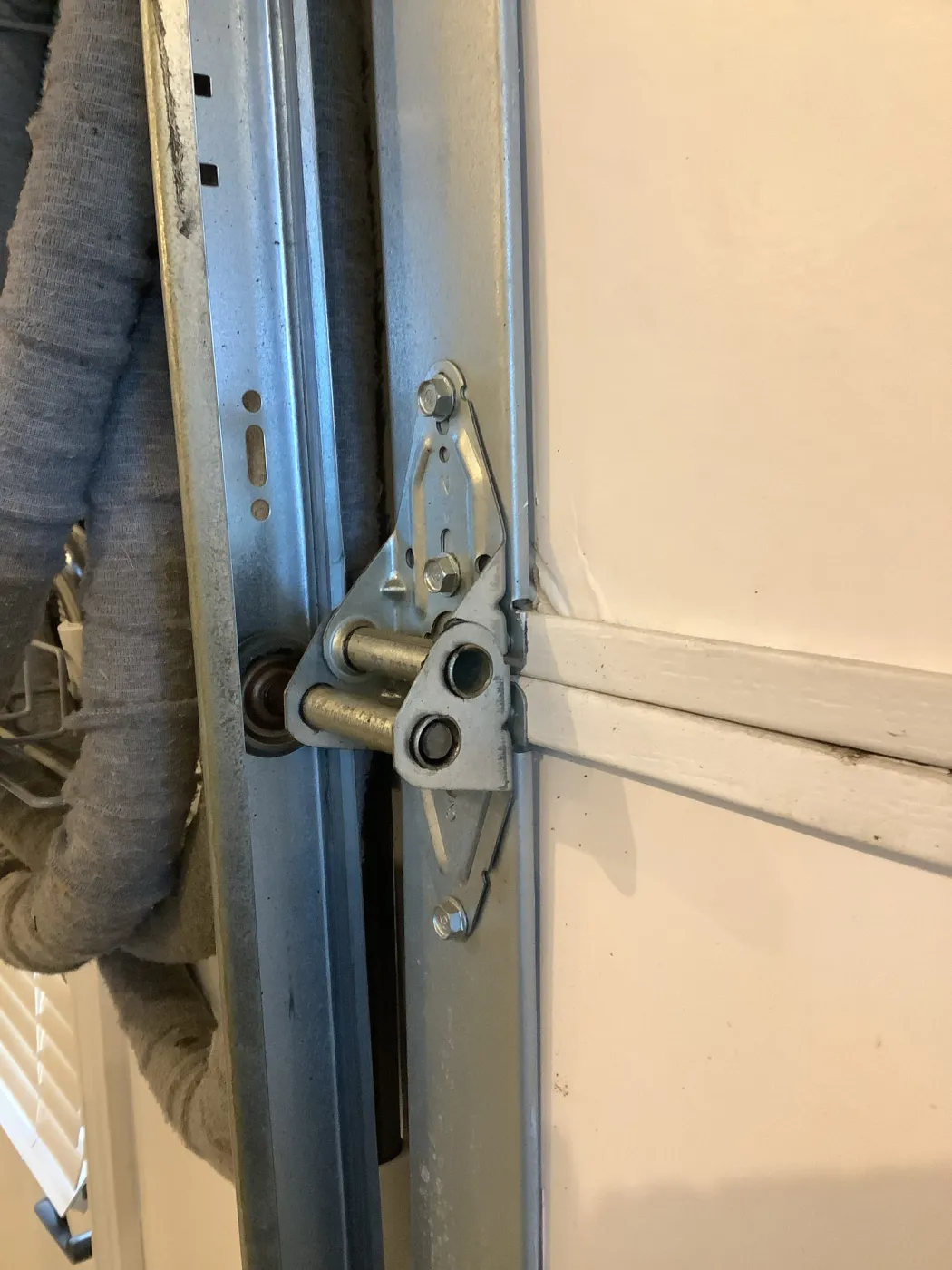 Dad & Daughter garage door project, hinge service repair brentwood tn