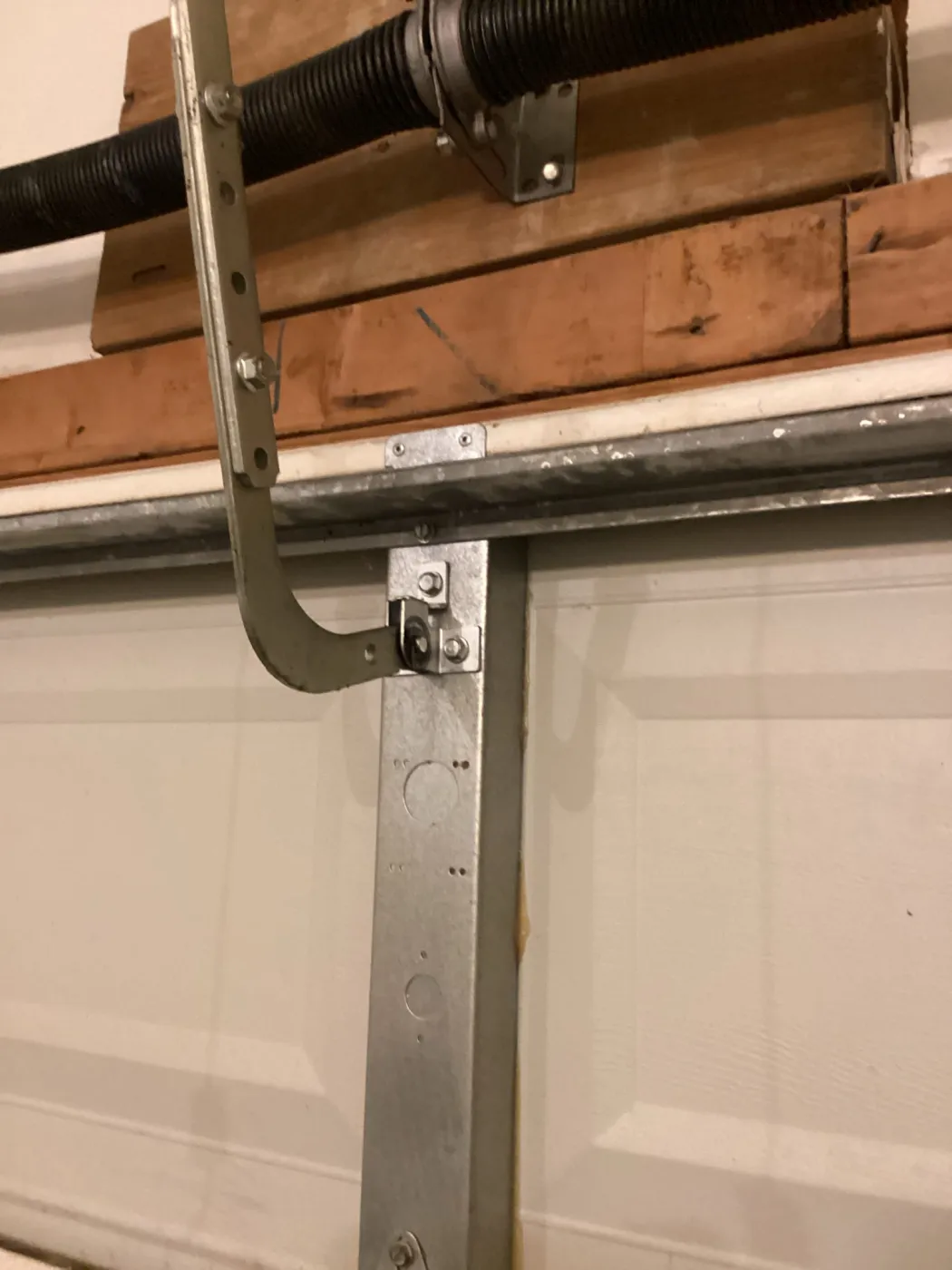 Dad & Daughter garage door project, j arm service repair brentwood tn