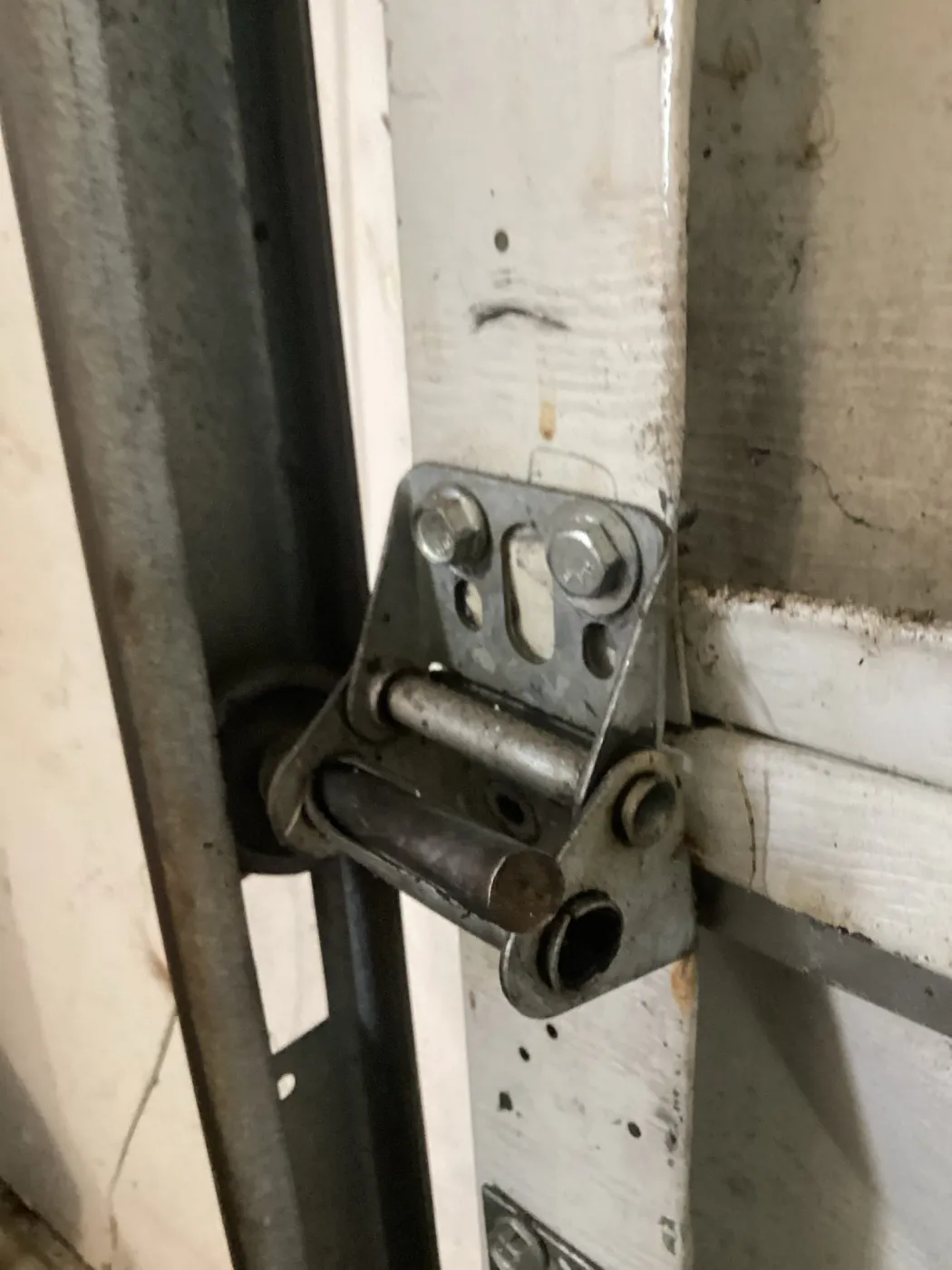 Dad & Daughter garage door project, old roller hinge nashville tn