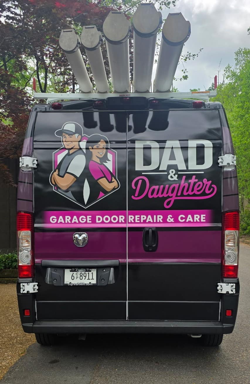 Customer driveway, Dad & Daughter service visit